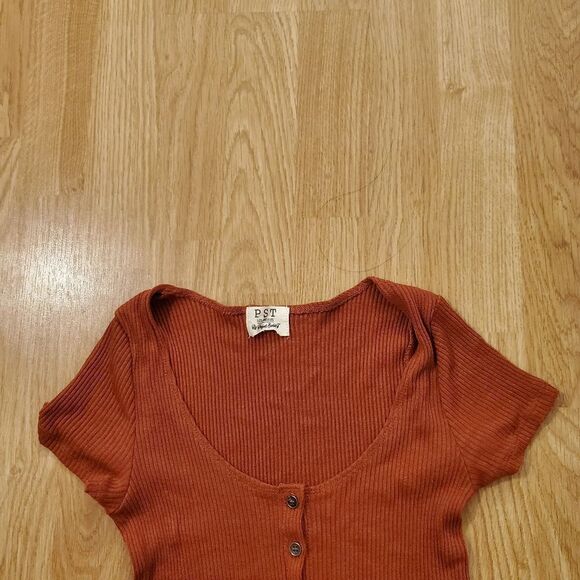 Project Social T Button Front Ribbed Tee sz Small - Picture 5 of 11